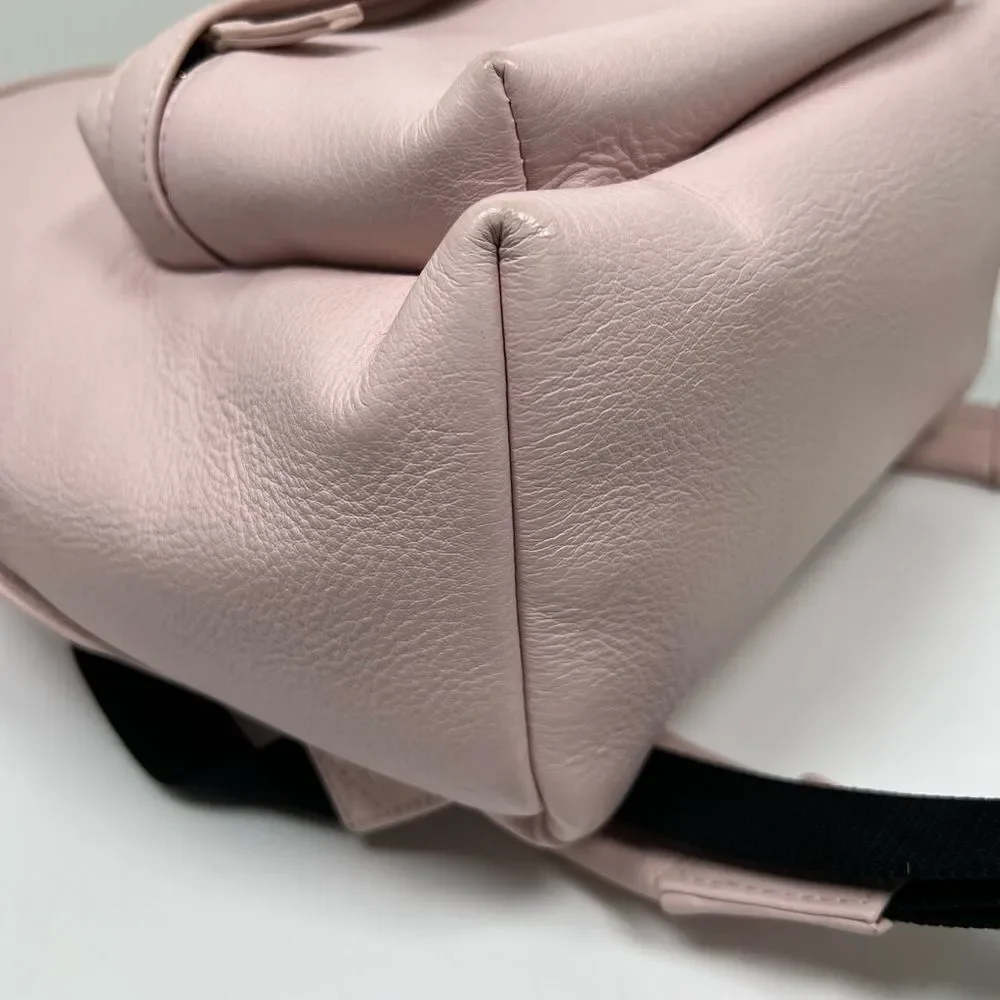Balenciaga Smooth Calfskin Logo Small Everyday Backpack Light Rose Black